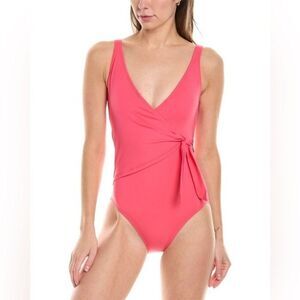 New Tommy Bahama Wrap Front One-Piece in Coral Pink Size 8